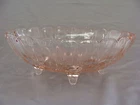1 Vintage Indiana Glass Pink Glass Footed Fruit Bowl/Centerpiece