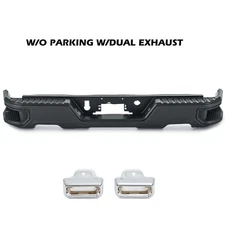 Steel Rear Bumper Assembly For Silverado Sierra 1500 2019-2023 W/ Dual Exhuast