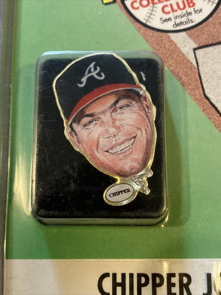 Pinheads Collectible Pin 1999 Edtion on Card First Edition Chipper Jones - Image 3 of 4