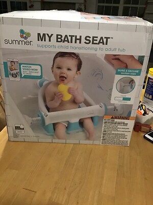 Summer My Bath Seat Supports Child Transitioning To Adult Tub  White-Aqua 12914194904|