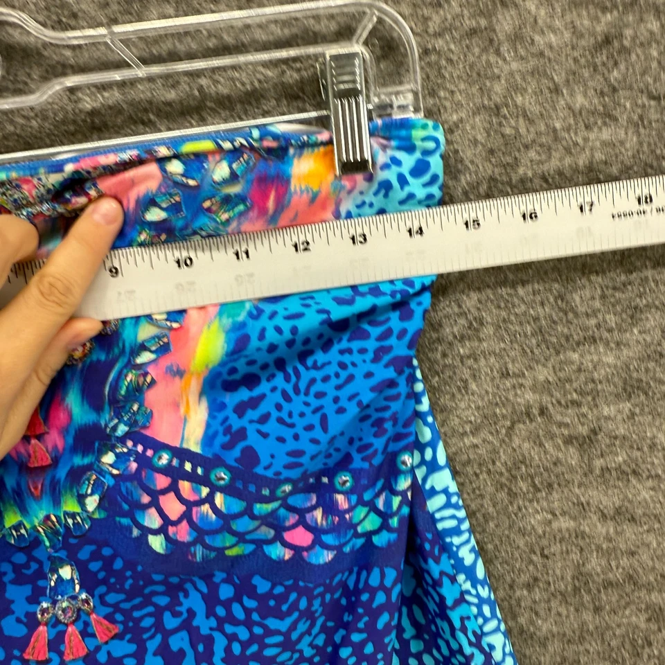 Venus Tankini Top 女式 8 蓝色动物印花聚拢无肩带内置文胸 — 第 3/4 张图片