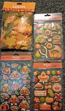 15 Pk  Fall & Thanksgiving Themed Scrapbook Craft Sticker Bundle
