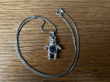 DISNEY WINNE THE POOH GEMSTONE CHARM OR PENDANT INCLUDING CHAIN STERLING SILVER