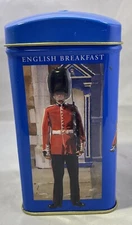 Collectable, English Breakfast Tea Tin Embossed, Queens Guards, Bank Tin