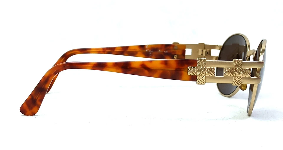 Gafas de sol redondas Yves Saint Laurent FRANCIA genuinas al aire libre hombres 52-20 135 mm Foto 4 de 4