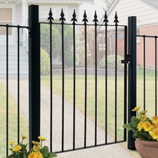 Metal Garden Side Gate Fence Wrought Iron Pedestrian Gates Panel Barrier Door