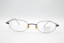 Vintage Jeff Banks by Metzler B457 Silver Black Oval Glasses Frame NOS