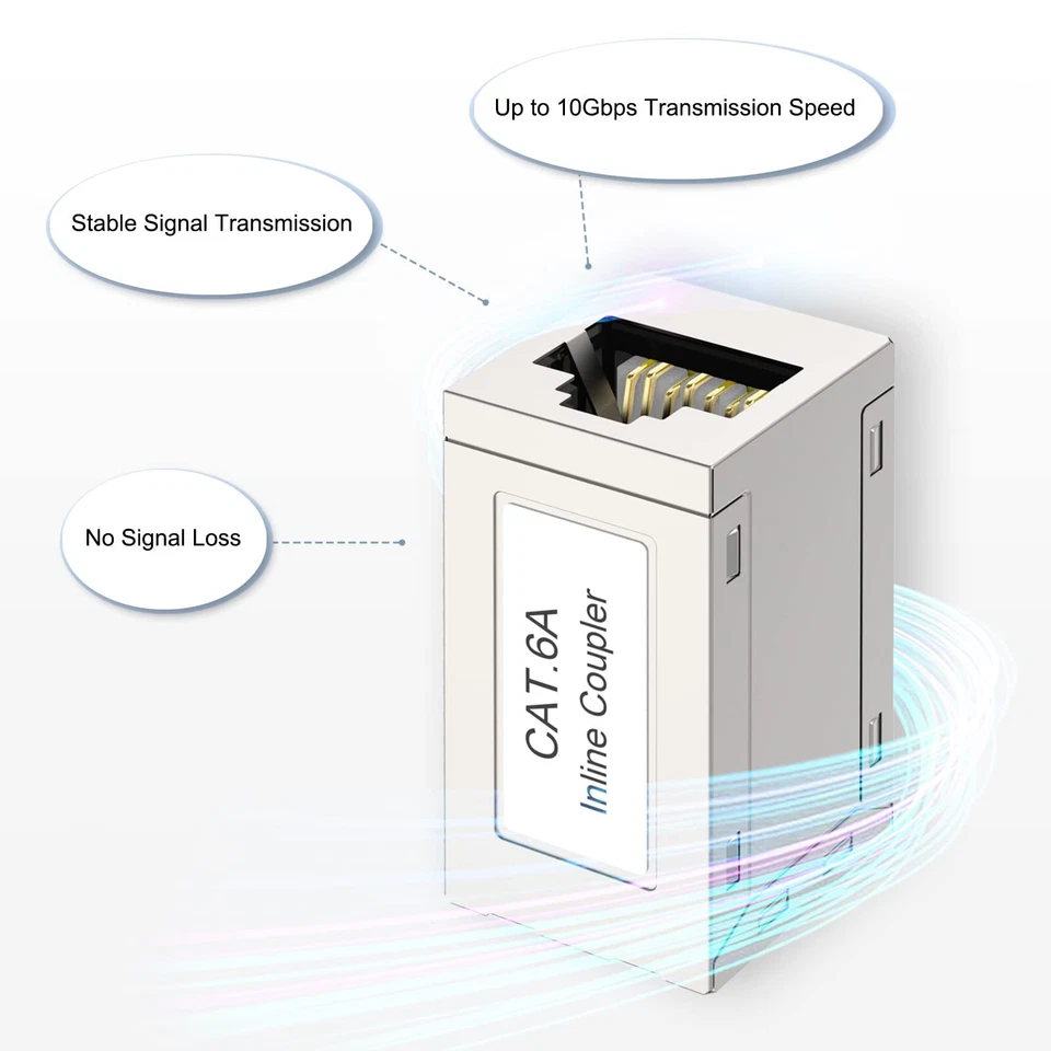 RJ45 Kupplung Cat7 Cat6A LAN Kupplung Netzwerk verbinder Modular Geschirmt RJ... - Bild 3 von 4
