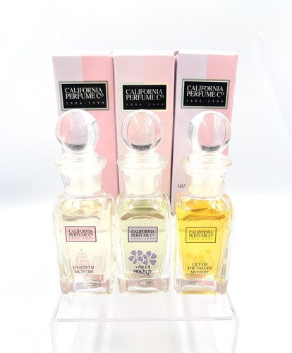 Set 3 Avon California Perfume Co Hyacinth, Violet & Lily Of Valley Cologne 1 Oz