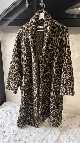 Zara Animal Print Coat Size Large - Picture 4 of 5