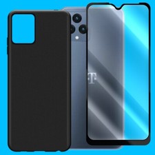 Wear-Resisting HD Tempered Glass Screen Protector TPU Case f T-Mobile Revvl 6 5G