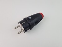 Pce Schuko Gummi Stecker Schuko Stecker Gummi Taurus 0511 Sr IP54 Pce Schwarz