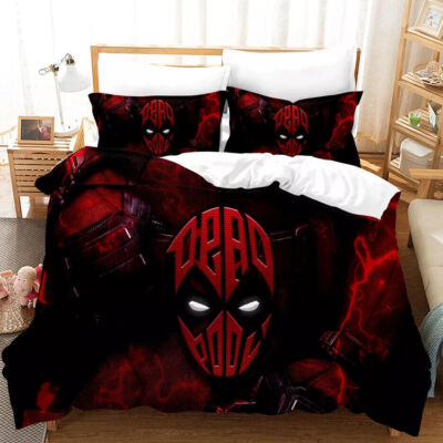 Deadpool Wolverine Bettwäsche Set-07Anpassbar Bettbezug135x200 Kissenbezüge80x80