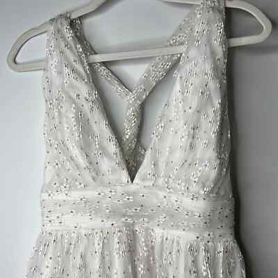 knee length dresses for ladies Scuba & Polka Mesh Bella Bow Multiway Skater Mini Dress - White main image 1