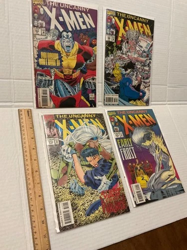 Vintage X-Men Comic Book Lot Issues # 302 306 312 & 314 Marvel 1990s Wolverine