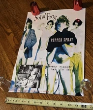 SOLID FROG PEPPER SPRAY CD/RECORD STORE PROMO POSTER 90s Detroit Michigan Band