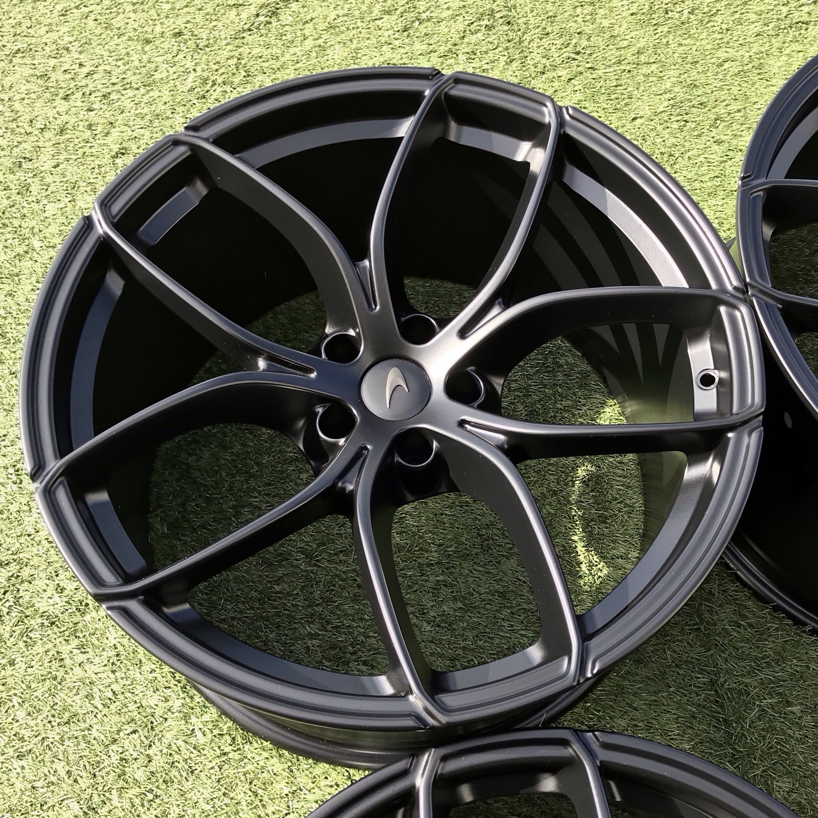19 20 MCLAREN RIMS OEM STOCK FACTORY SET 4 720S WHEELS GENUINE Satin Black