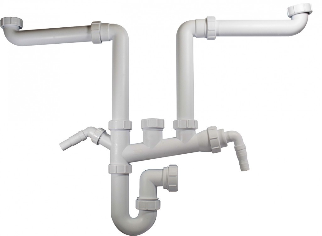 Embrass Peerless Sink Kit Double Bowl Space Saving 340750 1.1/2"" 2 Bowl