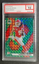 2025 Panini Mosaic Marquise Brown #73 Green Prizm Chiefs