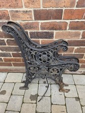 Vintage Cast Iron Flower Finial Heavy Bench Ends,for DIY Project