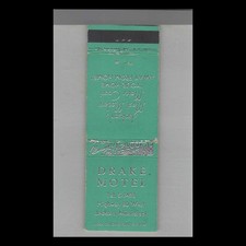 Matchbook Cover Drake Motel Jackson, MS