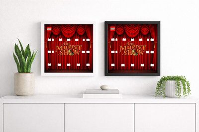 Serie 71033 THE MUPPETS Serie 1 Display Rahmen Aussteller mit Custom Hintergrund