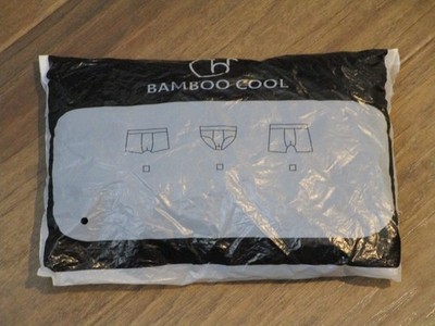 BAMBOO COOL 4-PACK NO RIDE-UP BREATHABLE BOXER BRIEFS IN BLACK SIZE MEDIUM  NEW