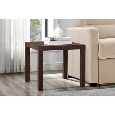 Parsons End Table in Solid Wood with Canyon Walnut Finish