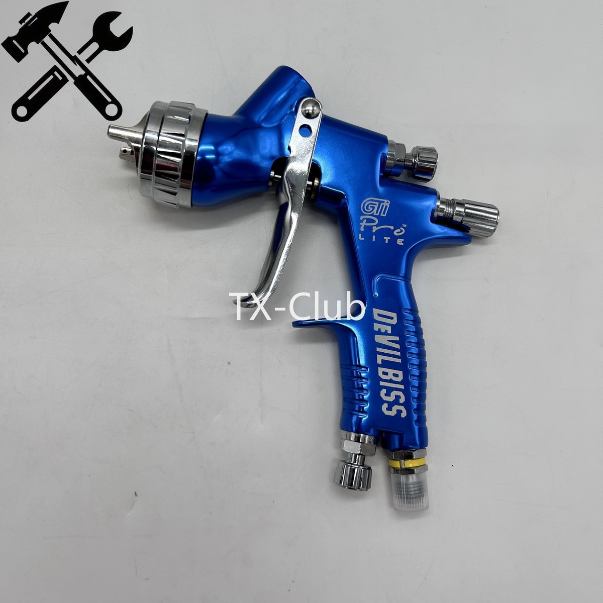 Blue For Devilbiss Spray Gun GTI PRO LITE 1.3mm LVMP Car Paint 