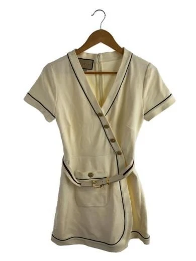 GUCCI / Robe manches courtes / M / Polyester / CRM