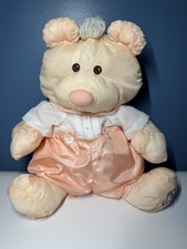 Vintage 1986 Fisher Price Puffalump Peach/orange Bear Tuxedo Stuffed Plush