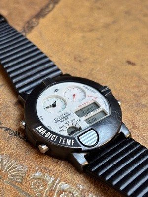 CITIZEN 8982-088883 TEMPERATURE SENSOR WR 10BAR ANA-DIGI WATCH JAPAN 