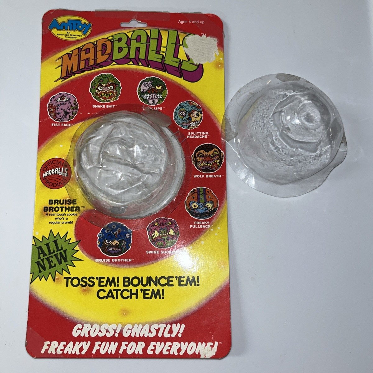 MAD BALLS アムトイ マッドボールズ　アクションフィギュア 1986年 Vintage Amtoy Madballs Toy 1986 Series 2 Card And Plastic (fist