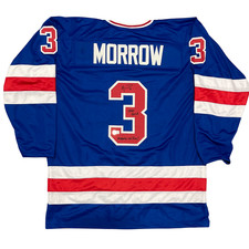 Ken Morrow Signed USA Custom Jersey w 1980 Gold Miracle on Ice Beckett W BAS COA