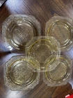 Vintage Federal Madrid Yellow  Depression Glass 8 7/8"  Luncheon Set Of 5
