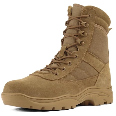 Rangers Militaire Homme Bottes moto Fermeture Latérale Botte Combat Tactique ... - Photo 1/4