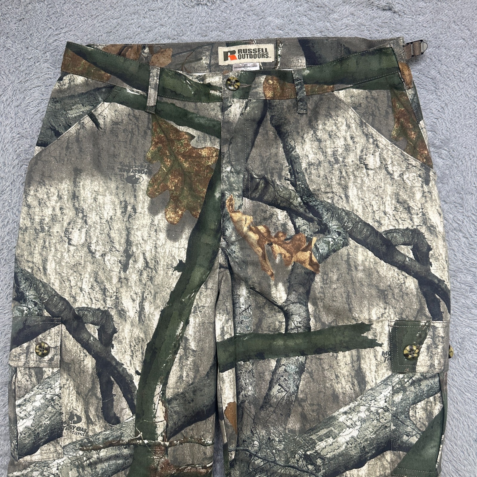 Russel Outdoors Mossy Oak Pants Mens Medium Treestand Camo Midweight Cargo image 3