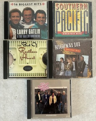 80 s Country Groups 5 Cd lot Highway 101 Southern Pacific Restless Heart Gatlins