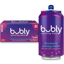 Bubly Sparkling Water, Blueberry Pomegranate, Zero Sugar & Zero Calories, Seltze