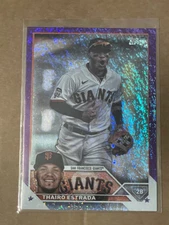 Thairo Estrada 2023 Topps Series 2 Purple Foil #’d/799 #560 San Francisco Giants