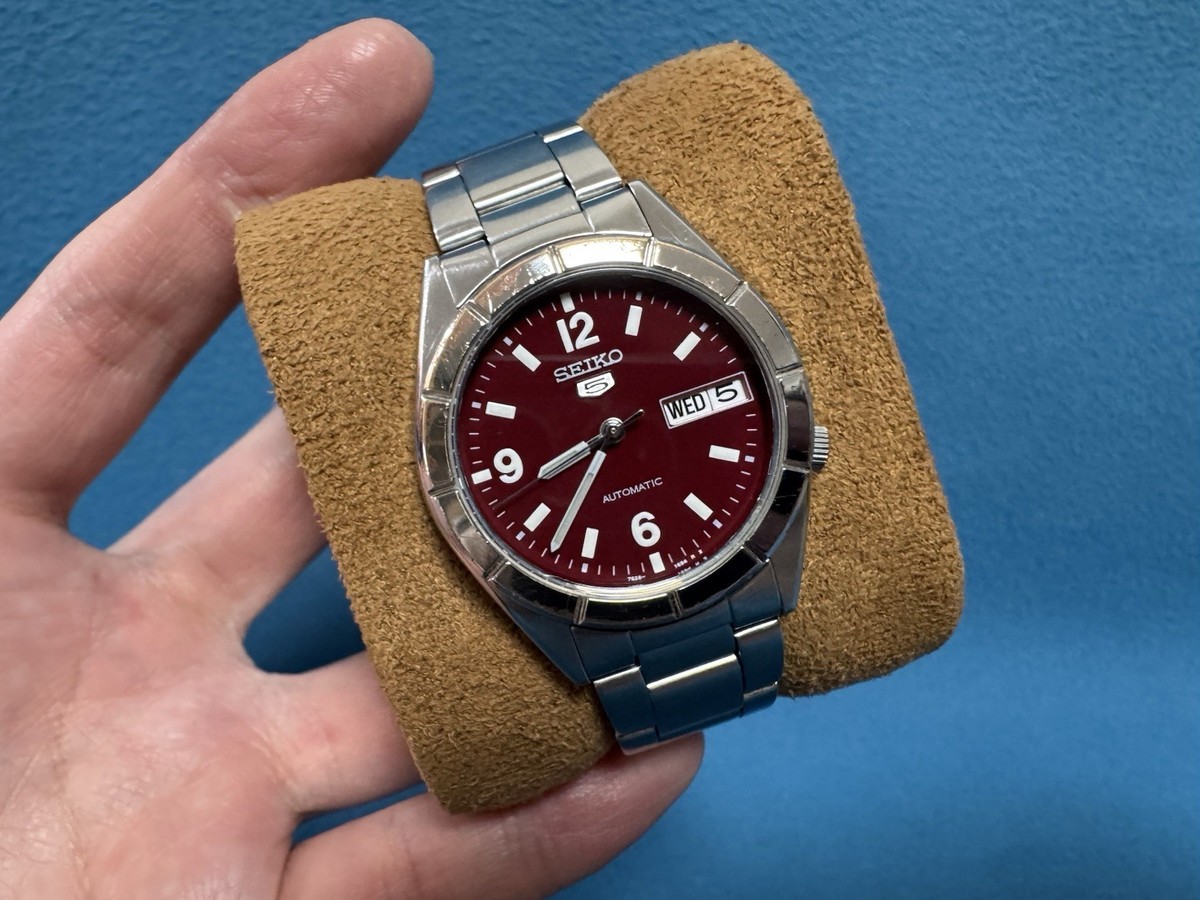 稼働品　SEIKO セイコー5 自動巻き 裏スケ 21石 7S26-0230 Yahoo!オークション -「7s26-02e0」の落札相場・落札価格
