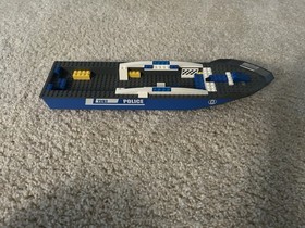 Lego City Police Blue Boat Hull Unitary 51 x 12 x 6 Bluish Gray Top 7287 54100