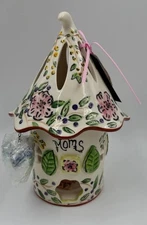 Blue Sky Clayworks MOM’S WILDFLOWER Tea Light Candle House NEW