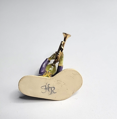 Hagen Renaker Specialty Frog 3254 Playing Trumpet Toadally Brass