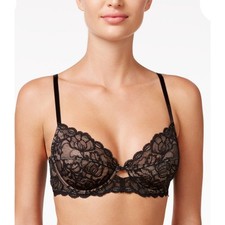 Brand New Calvin Klein Women's Size 32C Black Unlined Full Coverage Bra