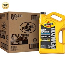 Pennzoil Ultra Platinum 0W-20 Full Synthetic Motor Oil 5 Quart Case of 3 34.93 per gallon