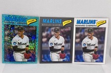 2026 Topps Heritage Edward Cabrera Aqua Sparkle parallel + Black Border + Base