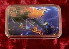 Trump Gulf of America Colorized 1oz .999 Silver Art Bar in Capsule