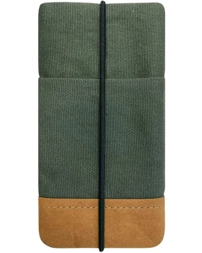 Moin Padded Cotton Phone Sleeve with Rubber Closure - Handmade Case for iPhone - Picture 2 of 8