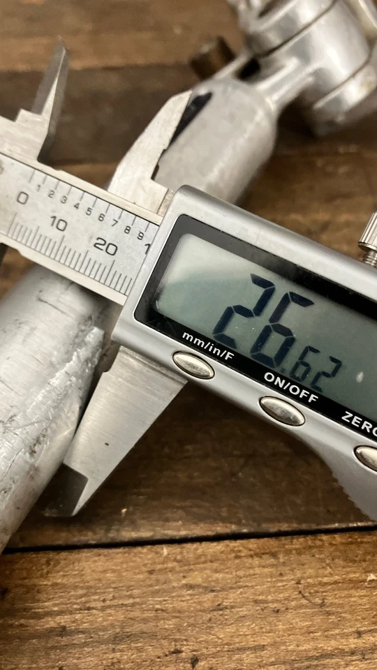 Tija de sillín vintage TTT Brev Italia 26,6 mm bicicleta de carretera 250 g aleación pieza de bicicleta eroica Foto 4 de 4